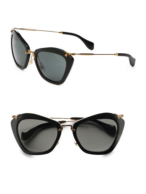 miu miu noir catwalk cat eye sunglasses|Women's Eyewear & Sunglasses .